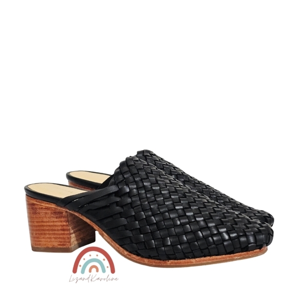 New! Nisolo All Day Woven Leather Heeled Mule - Picture 5 of 16
